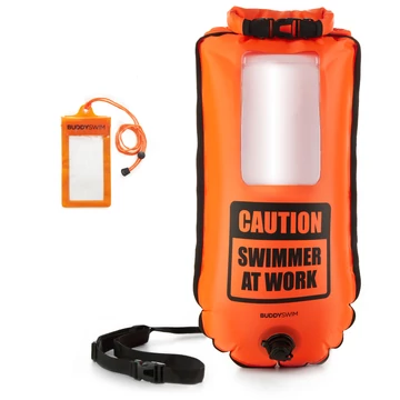 Finis biztonsági úszó bója, 28l, narancs, smartphone, Dry Bag Bouy