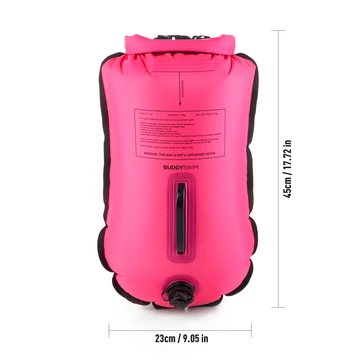 Finis biztonsági úszó bója, 20l, pink, CSW, Dry Bag Bouy