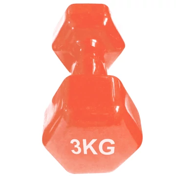 Súlyzó fém/vynil, 2x3kg, hatszögletű