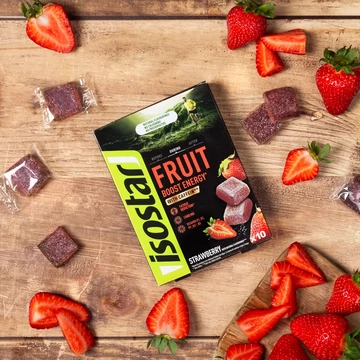 Isostar 10x10gr High Energy Fruit Boost / Energia gyümölcszselé Eper