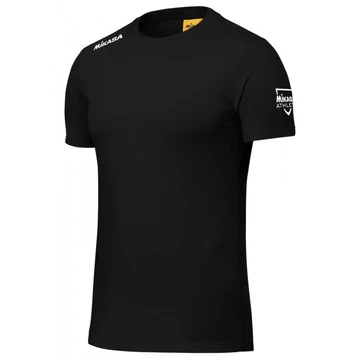 Mikasa Ami rövid ujjú pamut póló, unisex, fekete