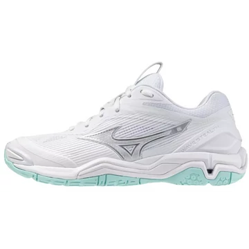 Mizuno Wave Stealth 6 kézilabda cipő fehér/menta- X1GB243045