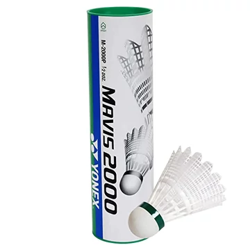 Yonex Mavis 2000 tollaslabda fehér toll, zöld csík 6 db