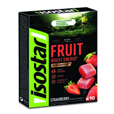 Isostar 10x10gr High Energy Fruit Boost / Energia gyümölcszselé Eper
