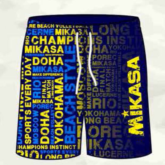 Mikasa strandröplabda nadrág, férfi, limitált, navy, sárga