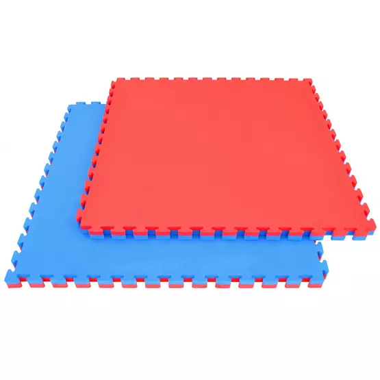 Polifoam/tatami szőnyeg 100x100x3cm, piros/kék kétoldalas
