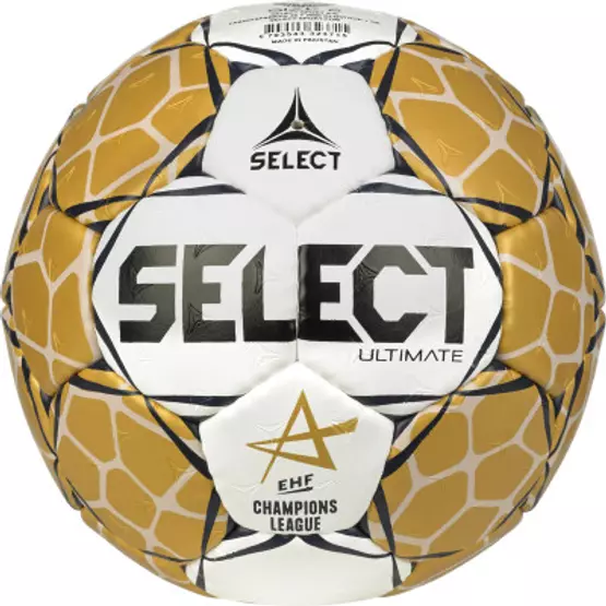 Select Ultimate 2-es kézilabda, EHF mérkőzéslabda fehér-arany