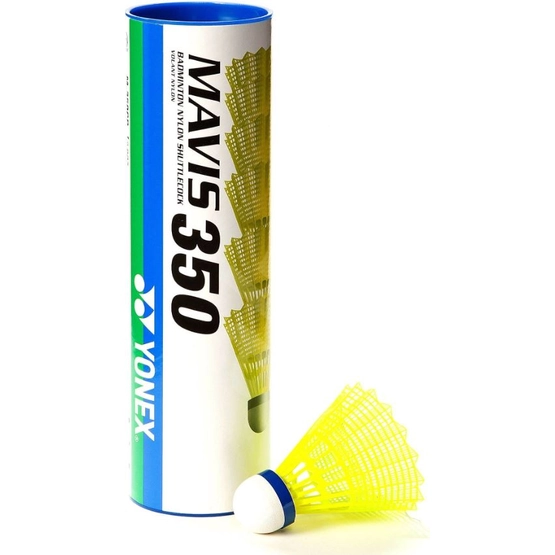 Yonex Mavis 350 tollaslabda sárga toll, kék csík 6 db