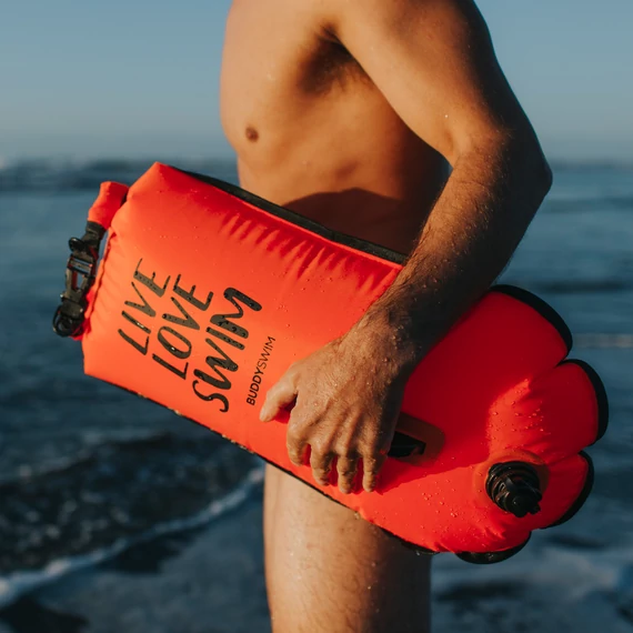 Finis biztonsági úszó bója, 28l, narancs, LLS, Dry Bag Bouy