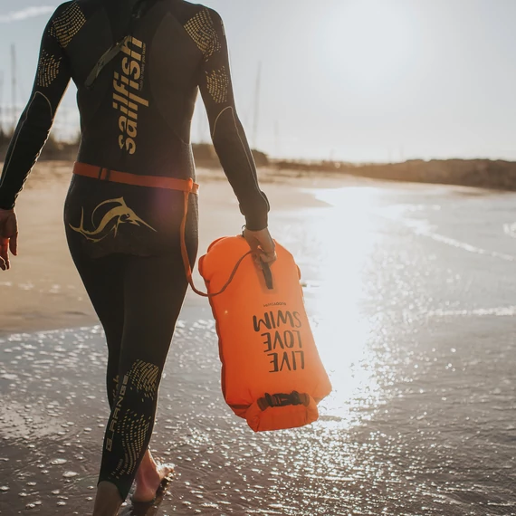Finis biztonsági úszó bója, 28l, narancs, LLS, Dry Bag Bouy