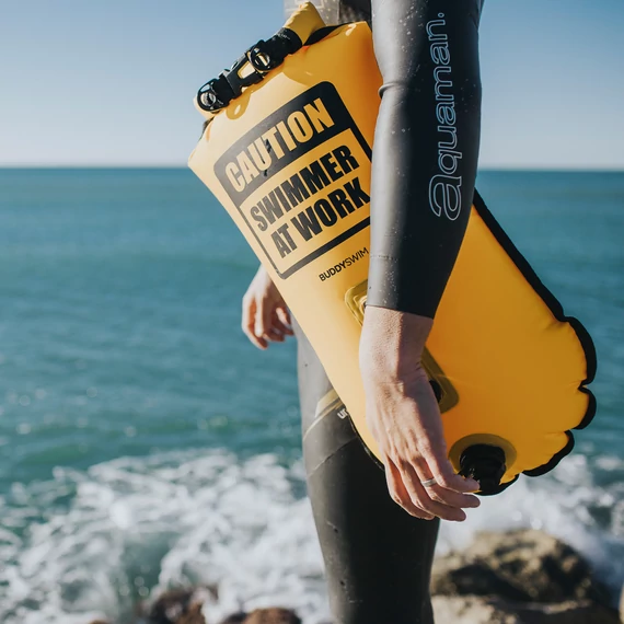 Finis biztonsági úszó bója, 28l, sárga, CSW, Dry Bag Bouy
