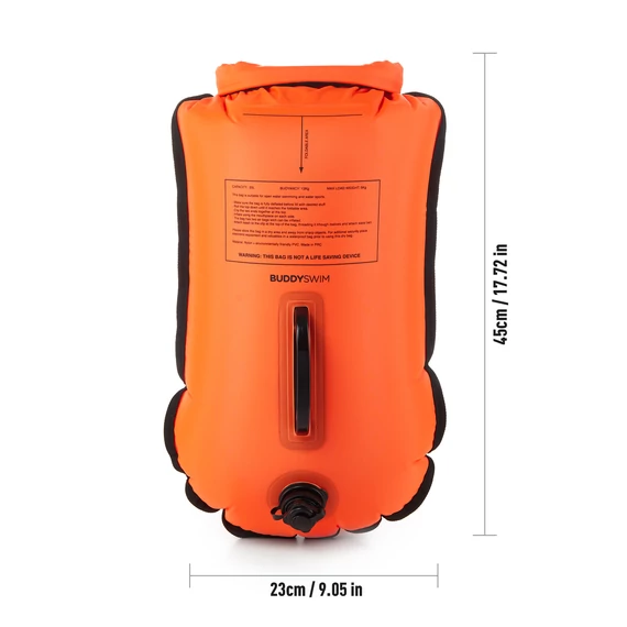 Finis biztonsági úszó bója, 20l, narancs, LLS, Dry Bag Bouy