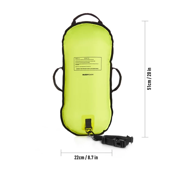 Finis biztonsági úszó bója, 10l, sárga, LLS, szuper könnyű, Ultralight Swim Bouy