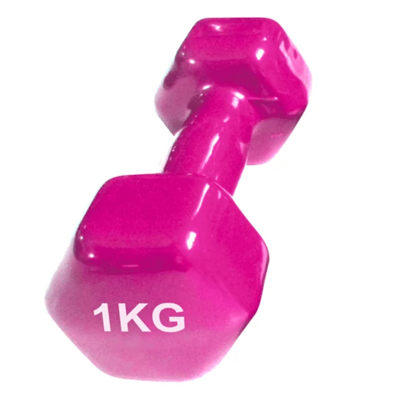 Súlyzó fém/vynil, 2x1kg, hatszögletű