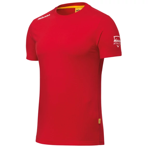 Mikasa Ami rövid ujjú pamut póló, unisex, piros