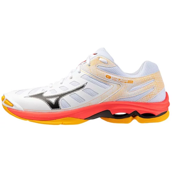 Mizuno Wave Voltage 2 röplabda cipő fehér/narancs