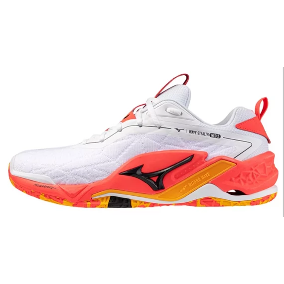 Mizuno Wave Stealth Neo 2 kézilabda cipő fehér narancs