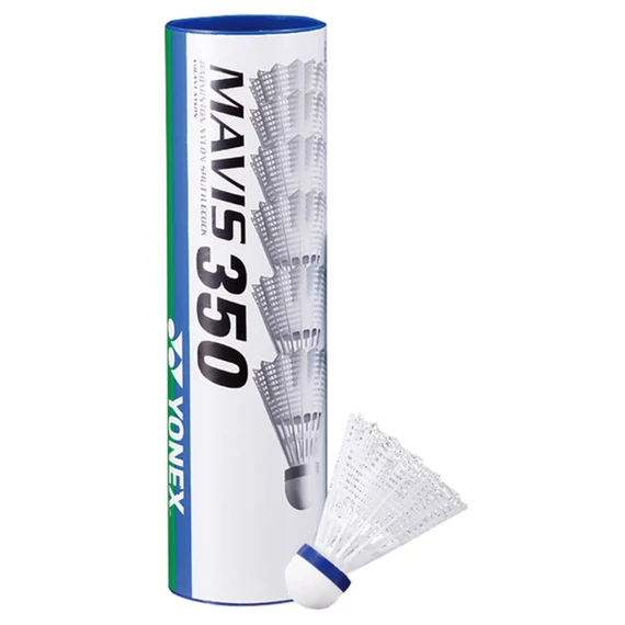 Yonex Mavis 350 tollaslabda fehér toll, kék csík 6 db